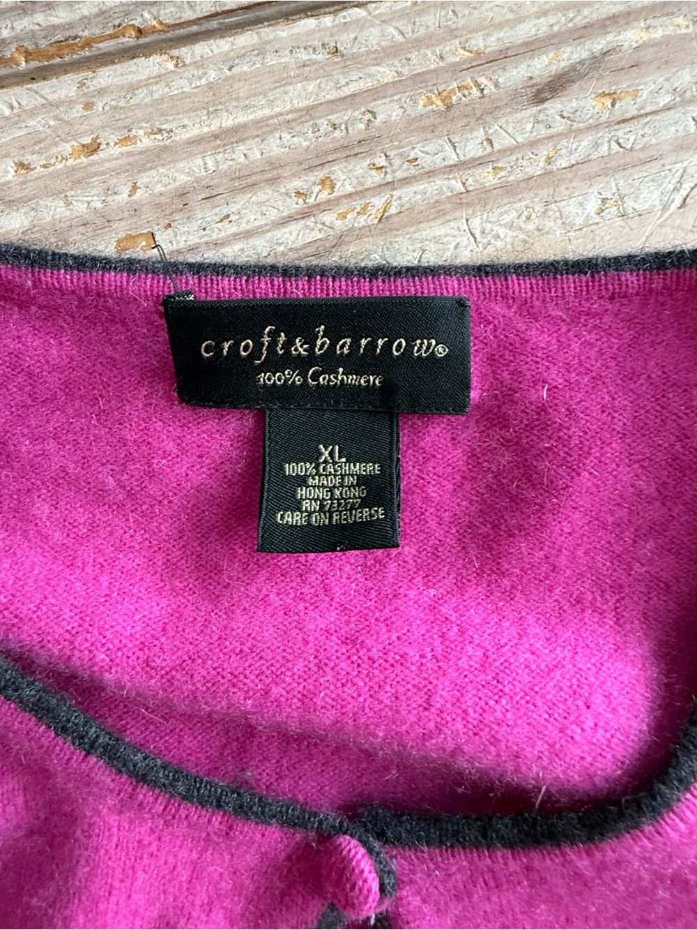 Croft & Barrow 100% Cashmere Cardigan Sweater XL - Picture 3 of 3
